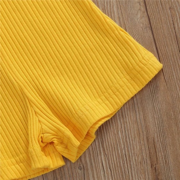 ☀️ Summer yellow‎ 3 faux button tank romper, size 12-18 months - Picture 5 of 7